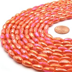 Faceted Rice Drop Design Lampwork <b>Crystal</b> & Elegant Glass <b>Beads</b> Loose for Jewelry Making - Product Image 3