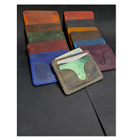 Tempat Kartu Nama Mini Berkualitas Tinggi Buatan Tangan di Turki Dompet Kartu Nama Kulit Asli Warna-warni