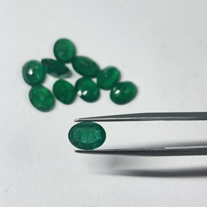 Esmeralda Zambiana Natural, Forma Ovalada, Facetada, Verde, Gema Suelta para Joyería, Preciosa, Certificada, de 2x4 mm a 8x10 mm - Product Image 1