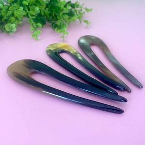 Épingles à cheveux en corne de buffle polie pour femmes, bâton de coiffure en corne de bœuf, accessoire naturel - Product Image 3