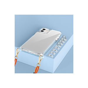 Étui en silicone transparent de qualité supérieure pour iPhone 11 11 Pro 7 Plus avec sangle détachable pour bandoulière, coque de protection à clipser - Product Image 4