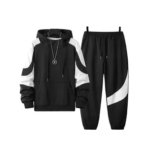 Custom Logo Tracksuits Men Thick Sweatsuits Gym Sport Wear Training Jogging Suit Two Piece Hoodie And Pants Set manufacturer