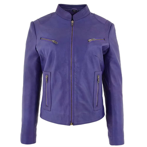 Women <b>Leather</b> <b>Jackets</b> for Ladies Fashion New Arrival Customized Genuine <b>Leather</b> Pu <b>Leather</b> <b>Jackets</b> - Product Image 4