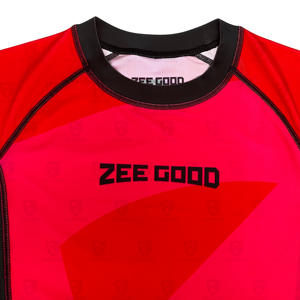 เสื้อรัดกล้ามเนื้อสำหรับผู้ชาย BJJ คุณภาพสูง ผลิตตามสั่ง ขายส่ง ผลิตจากโพลีเอสเตอร์ 100% แขนสั้น แห้งเร็ว ระบายอากาศได้ดี พิมพ์ลายตามสั่ง - Product Image 3