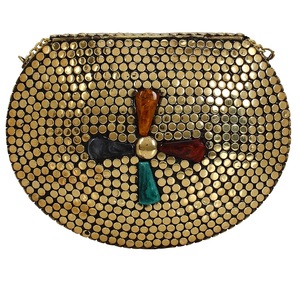 Meilleure qualité prix de gros argent résine perles pochette sac à main à la mode femmes sac à main. - Product Image 2