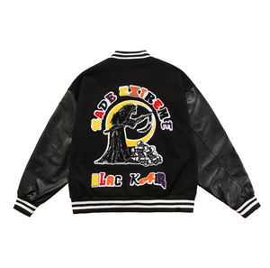 Ventes en gros de vestes universitaires pour hommes de haute qualité, service OEM ODM personnalisé, tendance 2025, design sportswear, devant surélevé - Product Image 4