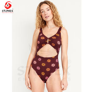 Ensemble de bikini réversible Slim Fit personnalisé pour femmes Vêtements de sport de fitness Maillot de bain deux pièces à imprimés personnalisés - Product Image 1