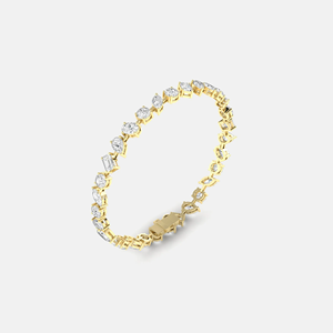 สร้อยข้อมือเพชรสำหรับ925ของผู้หญิงที่งดงามเงินสเตอร์ลิงปลูกเพื่อยกระดับสไตล์ของคุณในทั้งทางการหรือในโอกาสดีไซน์ที่สวยงาม - Product Image 2