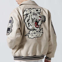 Blouson de baseball vintage pour hommes personnalisé OEM Chenille broderie Patch cuir manches Varsity Letterman Style