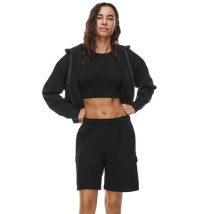 Personalizado de alta calidad el sudor corto francés Terry algodón bolsillos laterales ropa deportiva gimnasio ropa casual entrenamiento pantalones cortos de mujer - Product Image 1