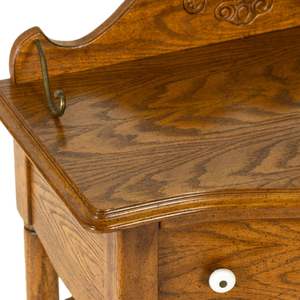 Table de chevet en bois de teck faite à la main exquise | Table de chevet sculptée victorienne avec tiroir simple | Meubles indonésiens de qualité supérieure pour B - Product Image 3