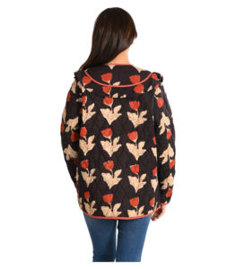 Chaqueta de algodón reversible para invierno, abrigos acolchados de algodón, chaqueta vintage hecha a mano, chaqueta con estampado de flores - Product Image 5