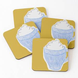 New Design <b>Wood</b> Coaters square Multi Color with Printed <b>Tea</b> Serving Coasters 4 Pieces <b>Set</b> Hot Selling Kitchen Ware - Product Image 6