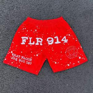 Logo personnalisé hommes Vintage Fitness Gym Jogger Short de course solide Vintage maille strass impression décontracté Jogging - Product Image 4