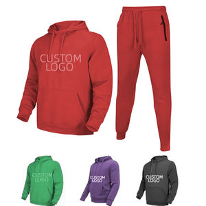 Ensemble personnalisé Ensemble de survêtement unisexe pour hommes Sweat vierge de haute qualité Pantalon de survêtement 100% coton épais Ensemble de sweat à capuche 2 pièces - Product Image 5