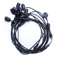 Guirlande lumineuse LED E27 S14 pour décoration de vacances en extérieur, prise de lampe IP65, ceinture lumineuse, support de lampe en plastique étanche