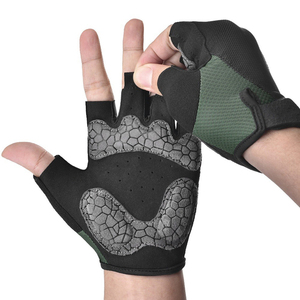 Meilleurs vêtements de cyclisme gants demi-doigt vélo VTT gants demi-doigt homme femmes Gel rembourré gants de cyclisme pour hommes - Product Image 2