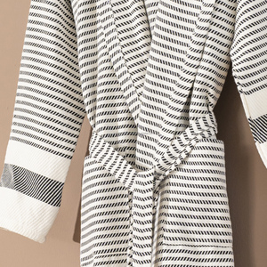 Albornoz de algodón 100% unisex hecho en Turquía tela transpirable peso ligero superventas secado rápido verano todo el año ropa de dormir - Product Image 3