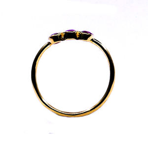 Wedding Wear Bague femme rubis en argent sterling 925 plaqué or - Product Image 2