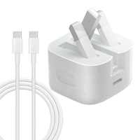 UK AU EU Adaptor daya USB C 20W, pengisi daya cepat QC3.0 USB C untuk perjalanan ponsel Adaptor