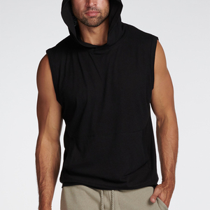 Vêtements de gym surdimensionnés personnalisés pour hommes sans manches musculation entraînement multi-couleurs respirant sans manches à capuche Streetwear - Product Image 6