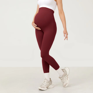 Nueva llegada Yoga Leggings cintura elástica suave Nylon/Spandex Yoga pantalones Leggings para mujeres embarazadas - Product Image 1