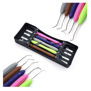 Ensemble d'instruments de remplissage en résine composite orthodontique 10/Pcs Professional LM Style Hand Plugger Tools Dental High and Autoclavable - Product Image 4