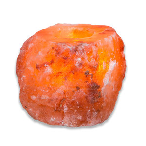 เชิงเทียนเกลือหิมาลัยสีชมพูธรรมชาติแบบ100% เหมาะสำหรับสปาและสมาธิ400-600กรัมผลิตโดยปากีสถาน - Product Image 1