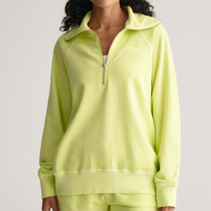 Sweat-shirt à demi-zip pour femme, hiver, paillettes, 100% coton, polaire, premium, délavé au soleil, durable, élégant, décontracté, toutes saisons - Product Image 2