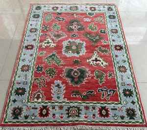Tapis Oushak moderne fait à la main laine de haute qualité pois multicolores brodés inspiré Style turc cuisine bureau prière salle de bain - Product Image 1