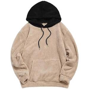 Winter Warm Fuzzy <b>Sherpa</b> Pullover Wholesale 100% Polyester High Quality Long Sleeve <b>Fleece</b> <b>Hoodie</b> Customized Breathable Quick - Product Image 4