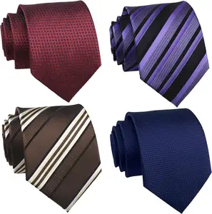 Top Selling Custom High Quality Personalized Italian Silk Polyester Necktie Fabric Corbatas Woven Neck Ties Mens Tie