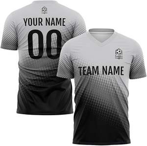 Uniforme de fútbol juvenil de alta calidad, patrón de lunares 3D, Jersey que absorbe la humedad, pantalones cortos, tamaño 2-12Y, cuello en V, conjuntos transpirables para niños - Product Image 1