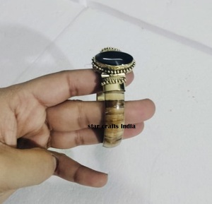 กำไลข้อมือสำหรับผู้หญิงกำไลข้อมือหินเนเชอเรลออกแบบได้ตามต้องการออกแบบด้วยทองเหลือง & กระดูกกำไลข้อมือสำหรับ100% ทำจากกระดูก - Product Image 6