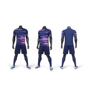 การออกแบบใหม่ที่กําหนดเองระเหิดฟุตบอลเครื่องแบบสําหรับชายฟุตบอลการฝึกอบรมย์สั้นชุดฟุตบอลชุด - Product Image 1