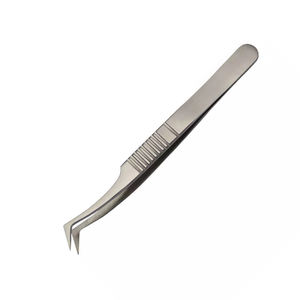 Pinzas de extensión de pestañas de precisión tipo L, herramientas de acero inoxidable para extensiones de pestañas de volumen, diseño de punta puntiaguda - Product Image 3