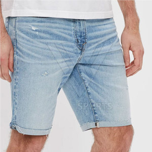 Shorts en jean décontractés pour hommes, design 2024, coton uni, légers, séchage rapide, style unique, vente en gros - Product Image 6