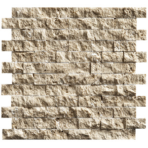 SplitFace Travertine Different Type <b>Stone</b> Paving Tiles 20x20cm Outdoor Garden Driveway Pavers Made in Turkiye Wall Cladding - Product Image 6