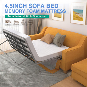 Matelas de <span class=keywords><strong>canapé</strong></span>-lit en <span class=keywords><strong>mousse</strong></span> à mémoire de forme de 4.5 pouces, pliable et convertible, sans fibre de verre avec housse lavable <span class=keywords><strong>pour</strong></span> <span class=keywords><strong>canapé</strong></span>-lit et <span class=keywords><strong>canapé</strong></span>-lit - Product Image 6