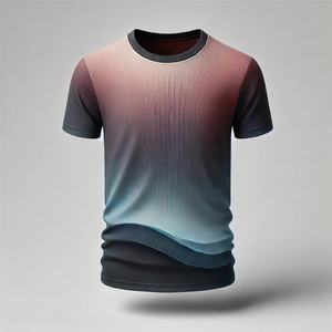 Camisetas de algodón de gran tamaño para hombres Estampado floral transpirable Logotipo personalizable Cuello de manga corta 220g Camisetas de diseño de verano para hombres - Product Image 1