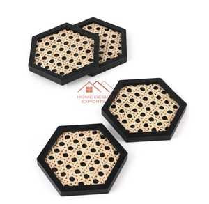 Posavasos de madera de Acacia Natural, posavasos para bebidas, taza de té y café, posavasos de madera oscura, Soporte redondo para tazas de té - Product Image 1