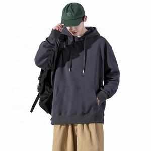 Hombres Mujeres Unisex 330gsm Algodón French Terry Pullover Hoodie Oem Logotipo personalizado Impreso Causal Sudadera con capucha Sudaderas con capucha lisas - Product Image 5