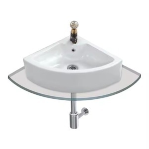 Pierre artificielle moderne en céramique Lavabo évier comptoir pour salle de bain cuisine vanité montage mural articles sanitaires inde - Product Image 2