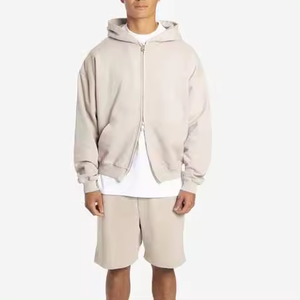 Custom <b>Mens</b> acid washed blank zip up <b>hoodie</b> <b>and</b> <b>shorts</b> <b>set</b> distressed Vintage two pieces <b>set</b> for <b>men</b> Hoodies - Product Image 4