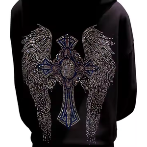 Sweat à capuche zippé streetwear personnalisé unisexe, coupe classique vintage, molleton 100% coton épais / tissu éponge français, séchage rapide, respirant - Product Image 3