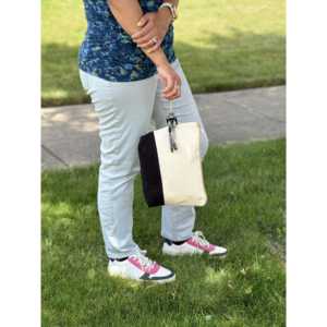 Sac de toilette et de maquillage pliable en cuir noir imperméable US Bags, pochette d'accessoires standard - Product Image 5