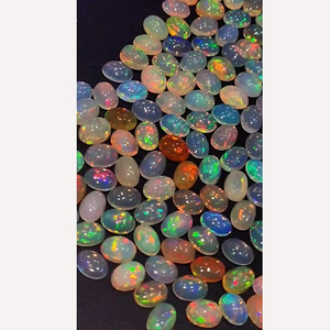336ชิ้นโอปอลเอธิโอเปียธรรมชาติ6x4มม. 7x5มม. 8x6มม. 9x7มม. 10x8มม. ลูกแพร์รูปไข่ Cabochon 225 CTS มาก Iroc ขายอัญมณี CAB เรา $203 - Product Image 1