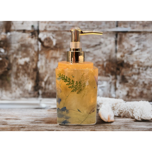 Dispenser di sapone in ottone di lusso con design floreale doppio e schiuma con pompa manuale liquido per alberghi bagni in stile moderno - Product Image 2