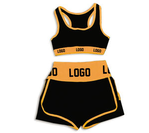 Ensemble de vêtements de sport de gymnastique d'été à séchage rapide short taille haute et soutien-gorge de sport fermeture à la taille élastique pour le yoga et le sport - Product Image 4