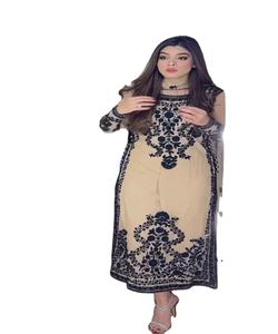 Muslim Abaya Dress Ready Made Women Polyester <b>Fiber</b> Modest Vacation Floor-Length A-Line Elegant Stitched - Product Image 1